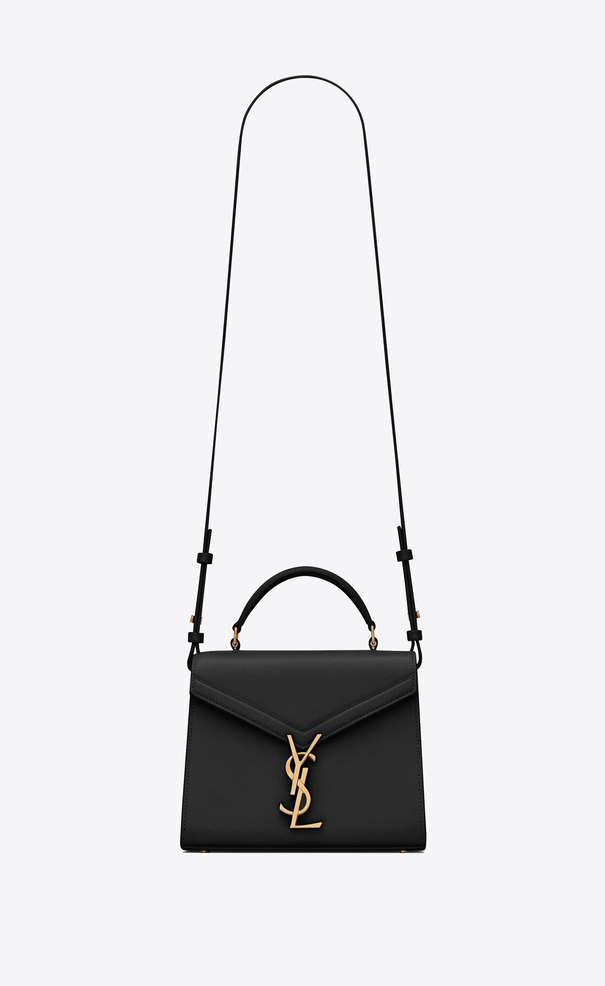 cassandra mini top handle bag in grain de poudre embossed leather black cassandra mini top handle bag in grain de poudre embossed leather black