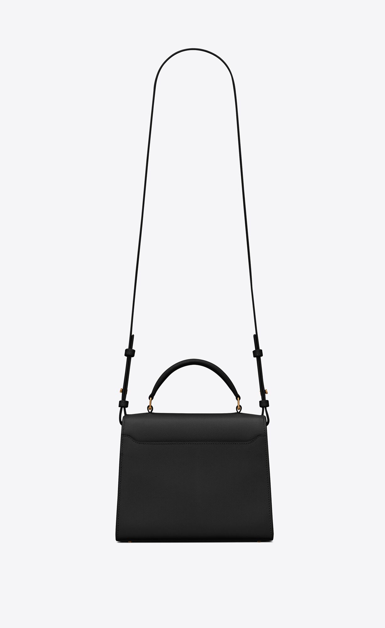 cassandra mini top handle bag in grain de poudre embossed leather black cassandra mini top handle bag in grain de poudre embossed leather black