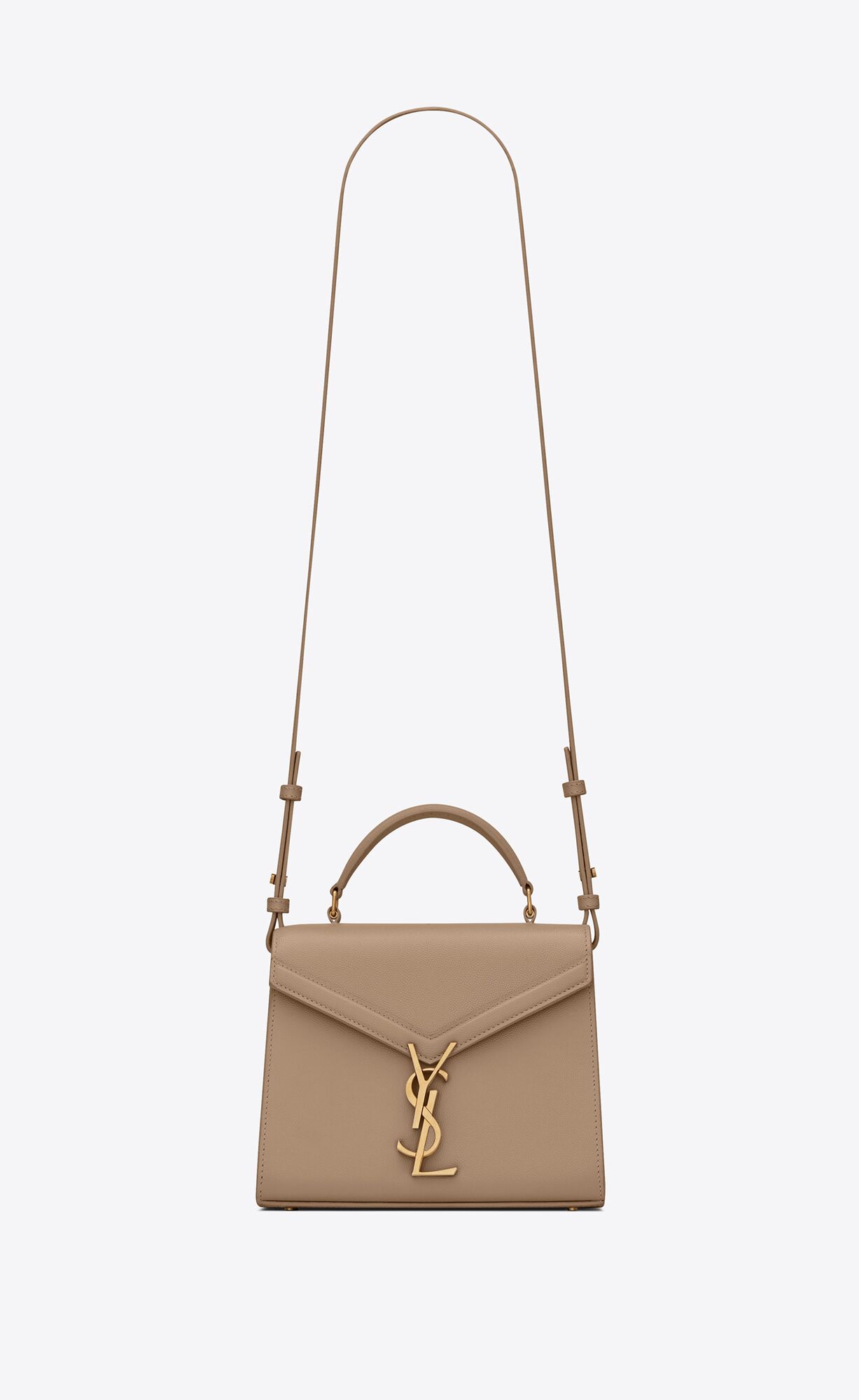 cassandra mini in grain de poudre embossed leather greyish brown cassandra mini in grain de poudre embossed leather greyish brown
