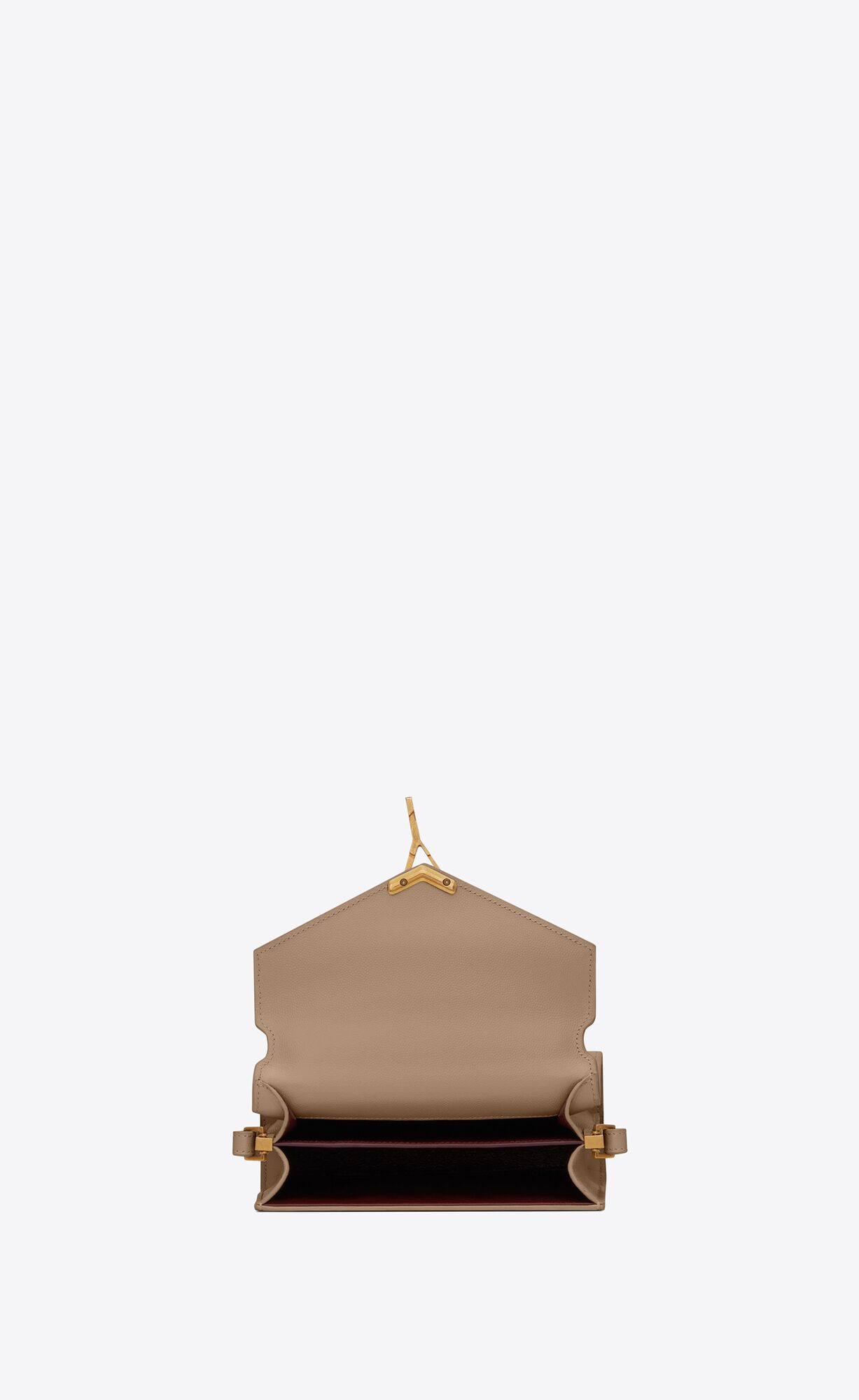 cassandra mini in grain de poudre embossed leather greyish brown cassandra mini in grain de poudre embossed leather greyish brown