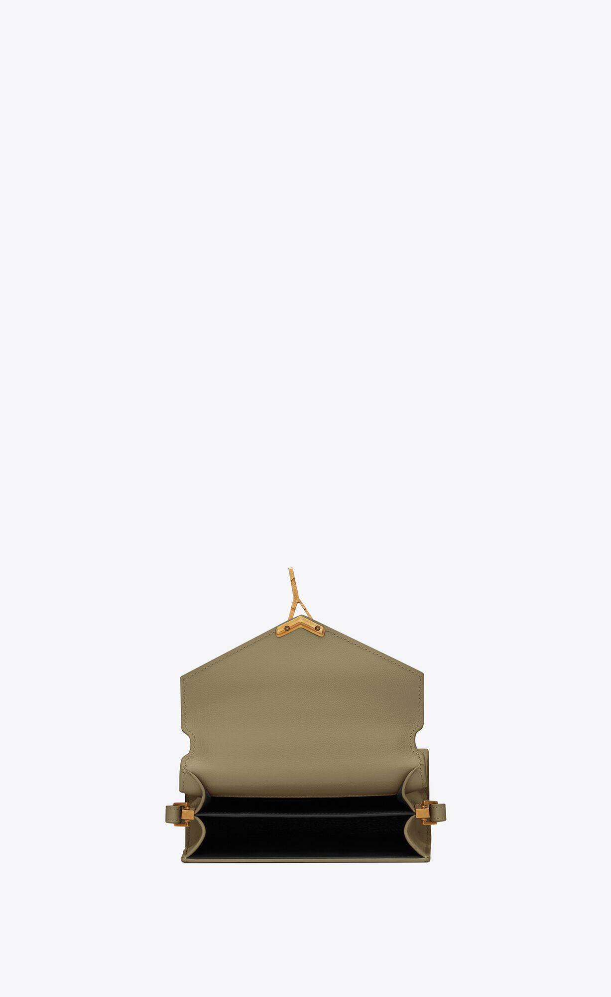 cassandra mini top handle in grain de poudre embossed leather vert kaki cassandra mini top handle in grain de poudre embossed leather vert kaki