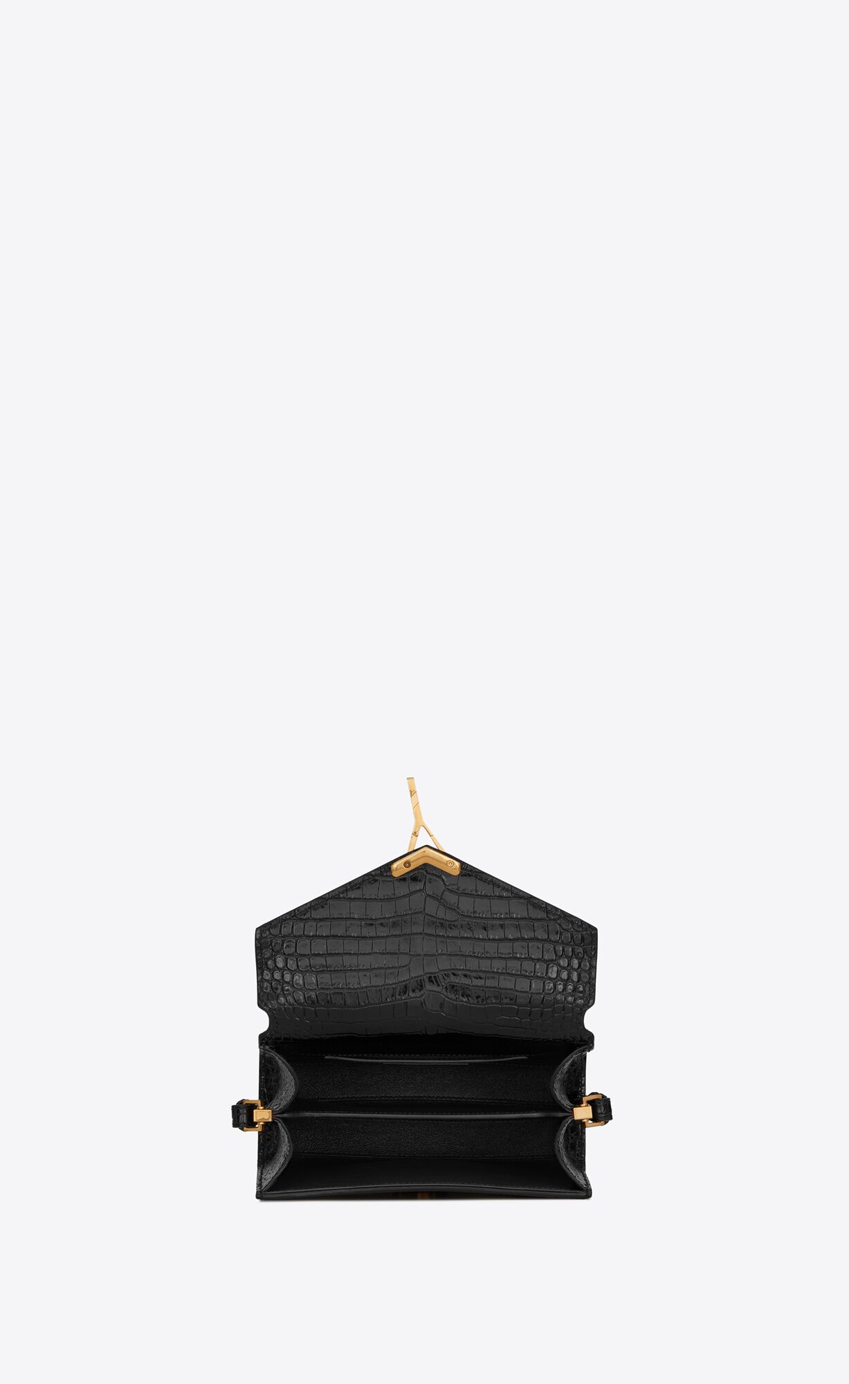 cassandra mini top handle bag in crocodile embossed shiny leather black cassandra mini top handle bag in crocodile embossed shiny leather black