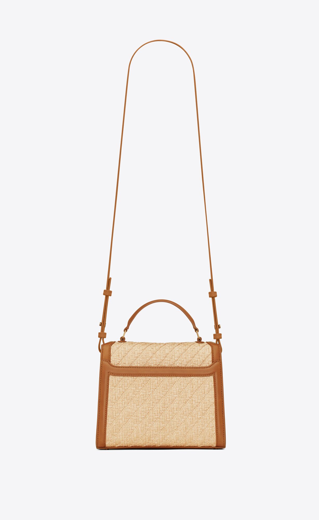 cassandra mini top handle bag in raffia and vegetable tanned leather natural sand and brick cassandra mini top handle bag in raffia and vegetable tanned leather natural sand and brick