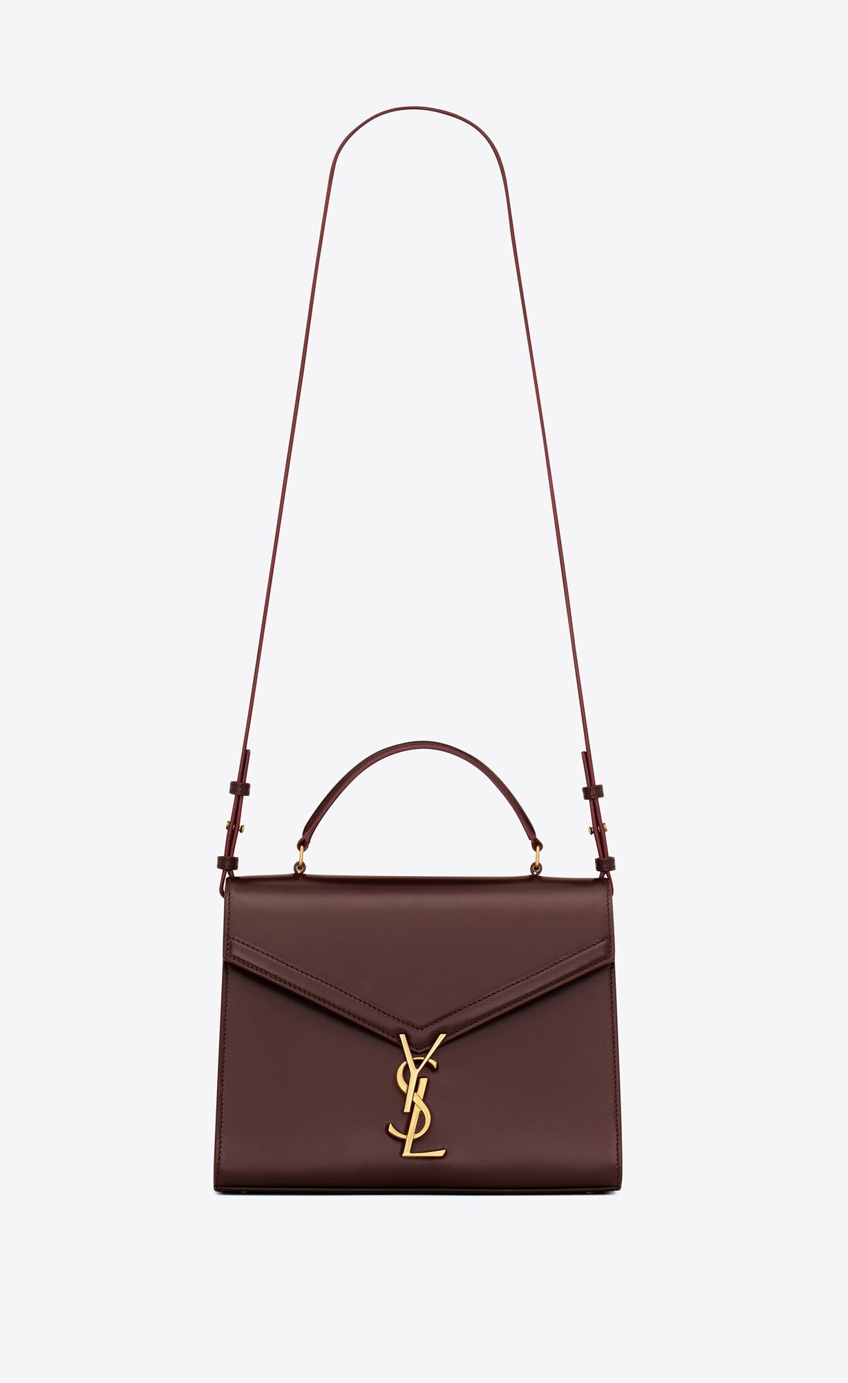 cassandra medium top handle bag in box saint laurent leather dark pecan cassandra medium top handle bag in box saint laurent leather dark pecan