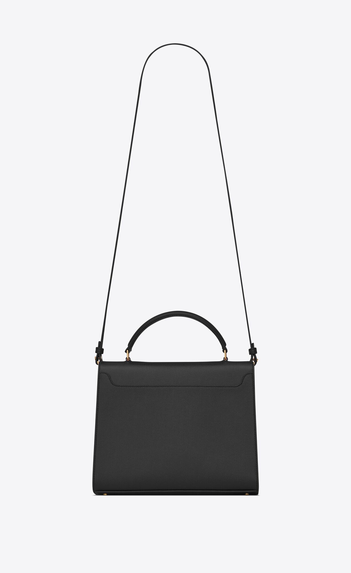 cassandra medium top handle bag in grain de poudre embossed leather black cassandra medium top handle bag in grain de poudre embossed leather black