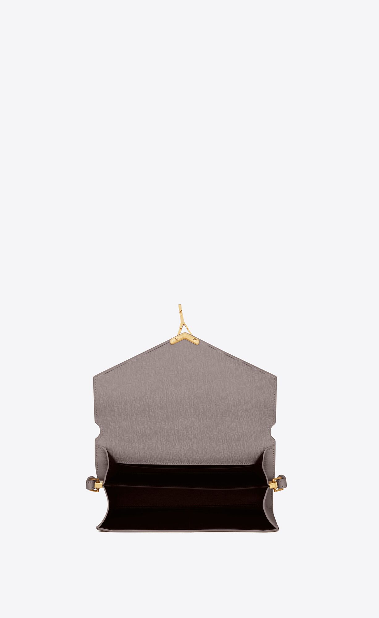 cassandra medium top handle in grain de poudre embossed leather fog cassandra medium top handle in grain de poudre embossed leather fog