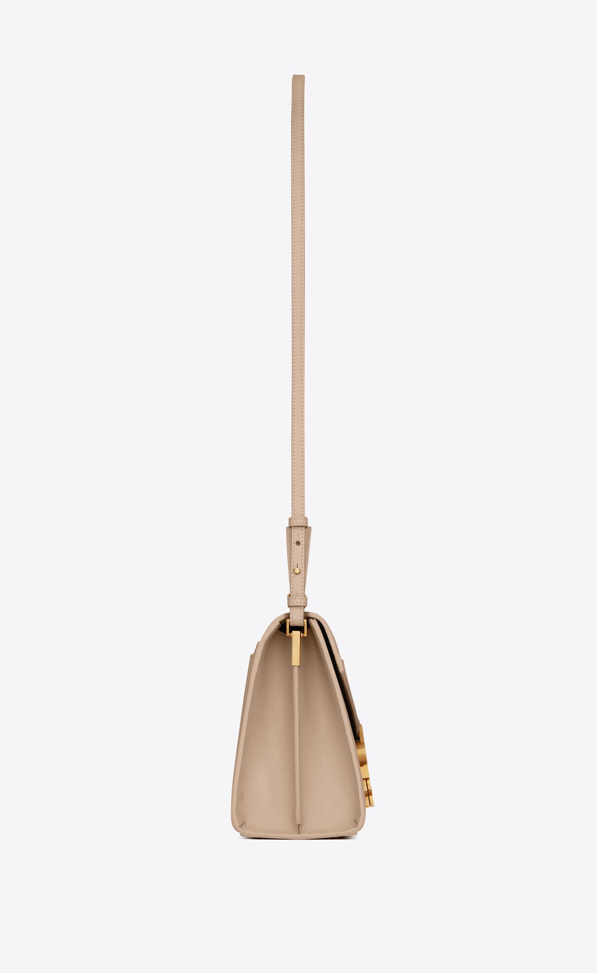 cassandra medium top handle bag in grain de poudre embossed leather dark beige cassandra medium top handle bag in grain de poudre embossed leather dark beige
