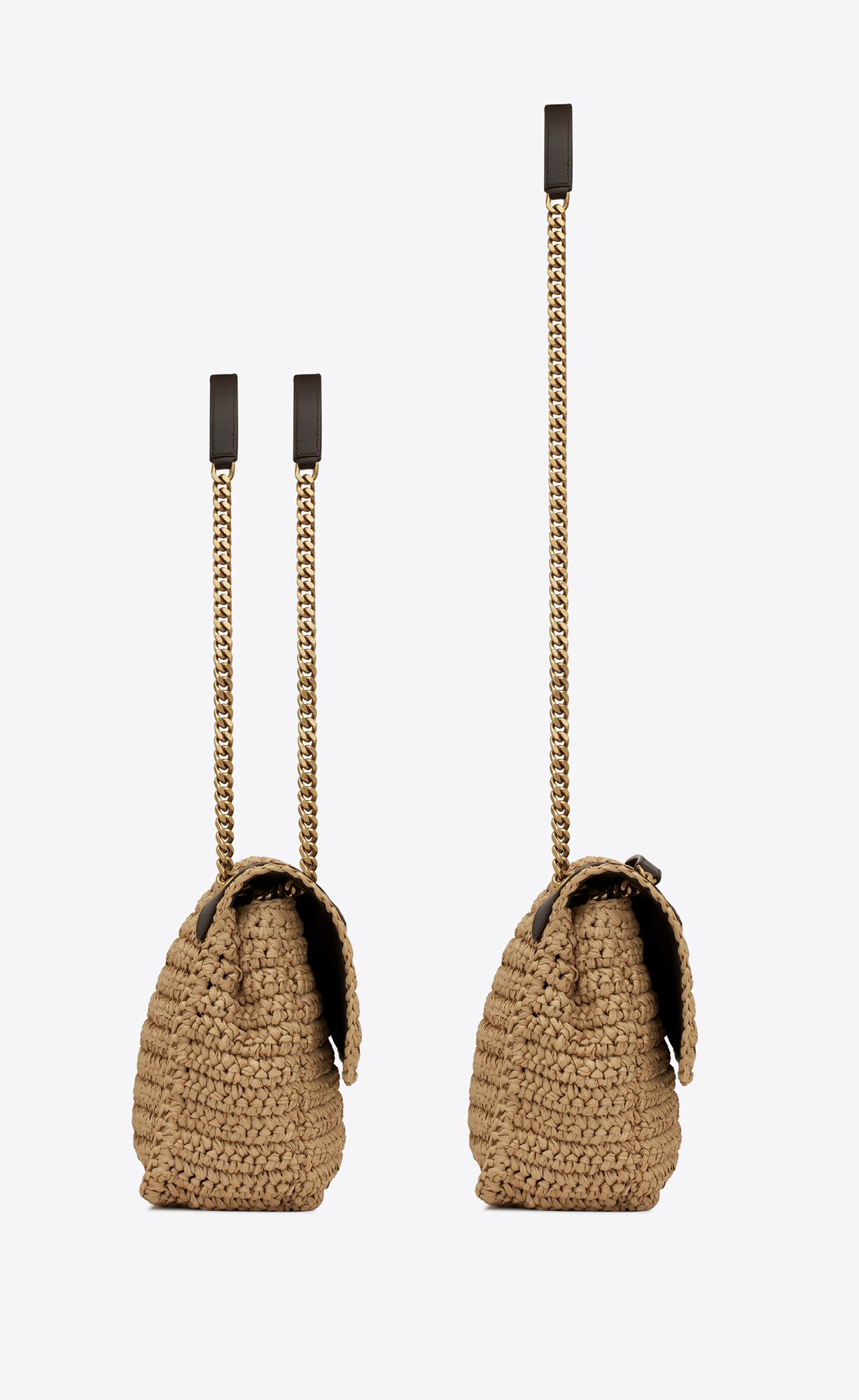 niki medium chain bag in raffia and leather natural niki medium chain bag in raffia and leather natural