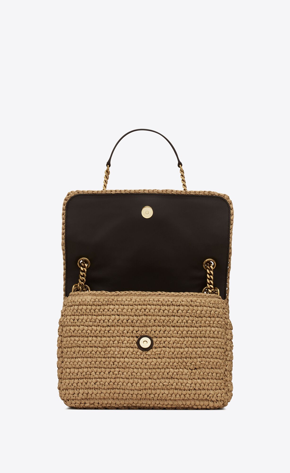 niki medium chain bag in raffia and leather natural niki medium chain bag in raffia and leather natural