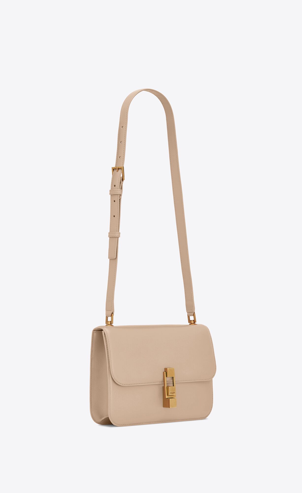 le carré satchel in box saint laurent leather dark beige le carré satchel in box saint laurent leather dark beige