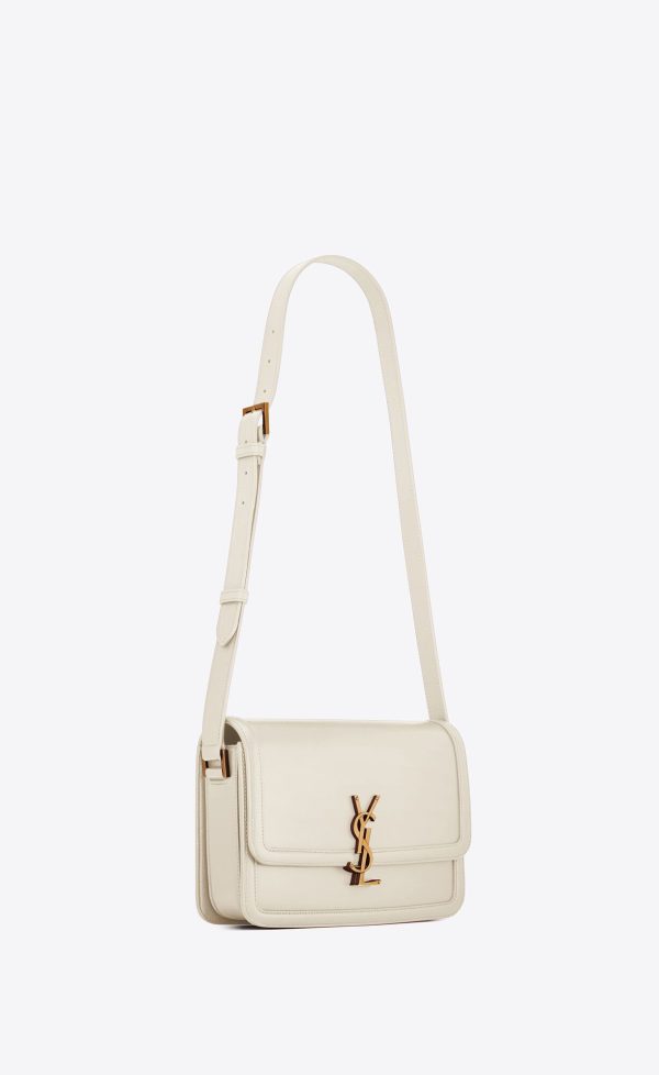 solferino medium satchel in box saint laurent leather blanc vintage