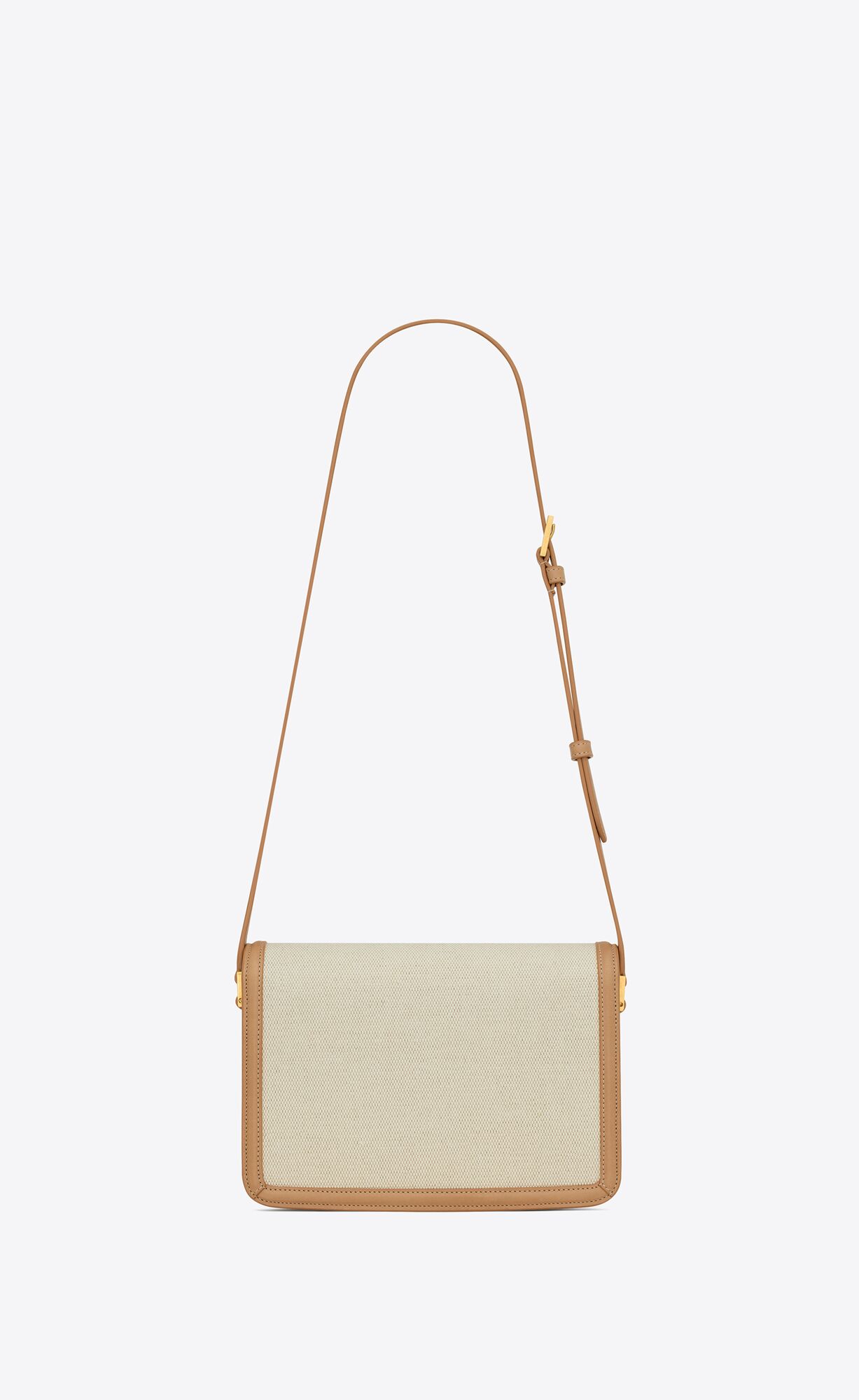 solferino medium in canvas and vegetable tanned leather brown gold solferino medium in canvas and vegetable tanned leather brown gold