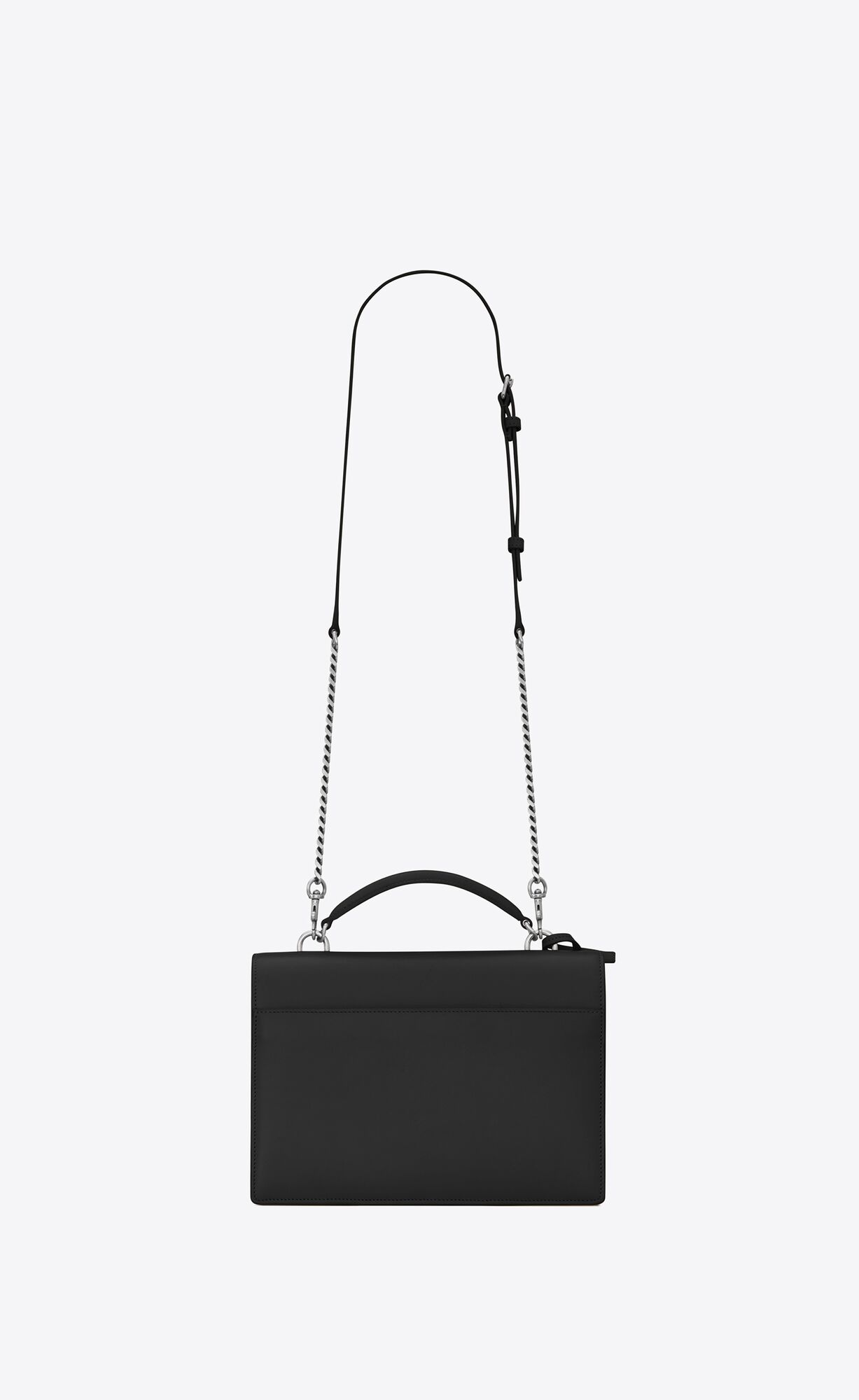 sunset top handle in smooth leather noir sunset top handle in smooth leather noir