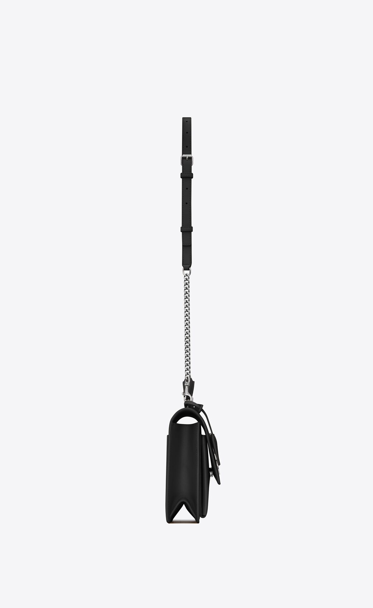 sunset top handle in smooth leather noir sunset top handle in smooth leather noir