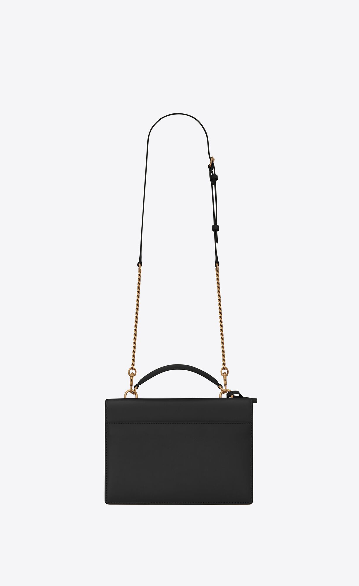 sunset top handle in smooth leather noir sunset top handle in smooth leather noir