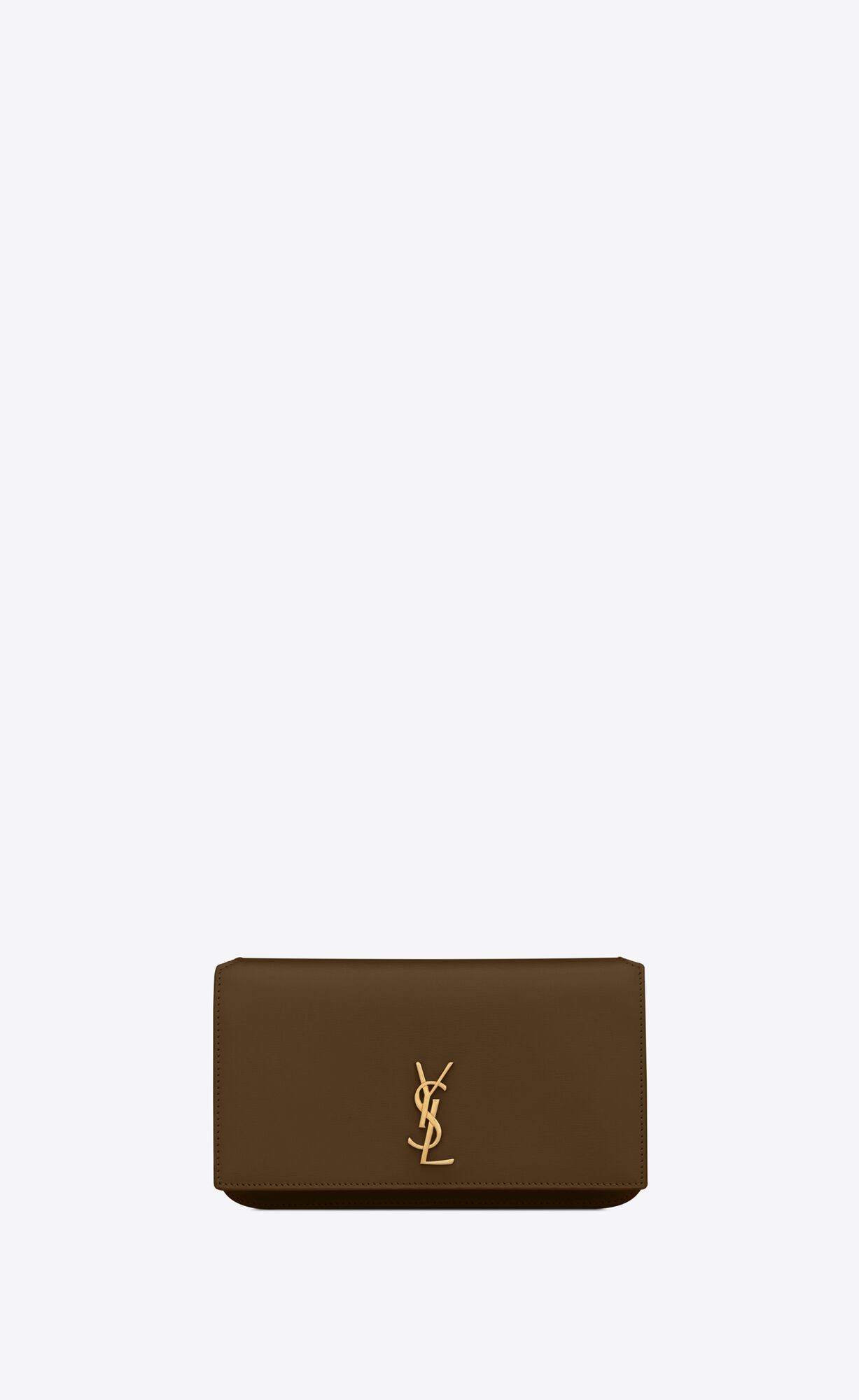 cassandre phone holder with strap in smooth leather marron glace cassandre phone holder with strap in smooth leather marron glace
