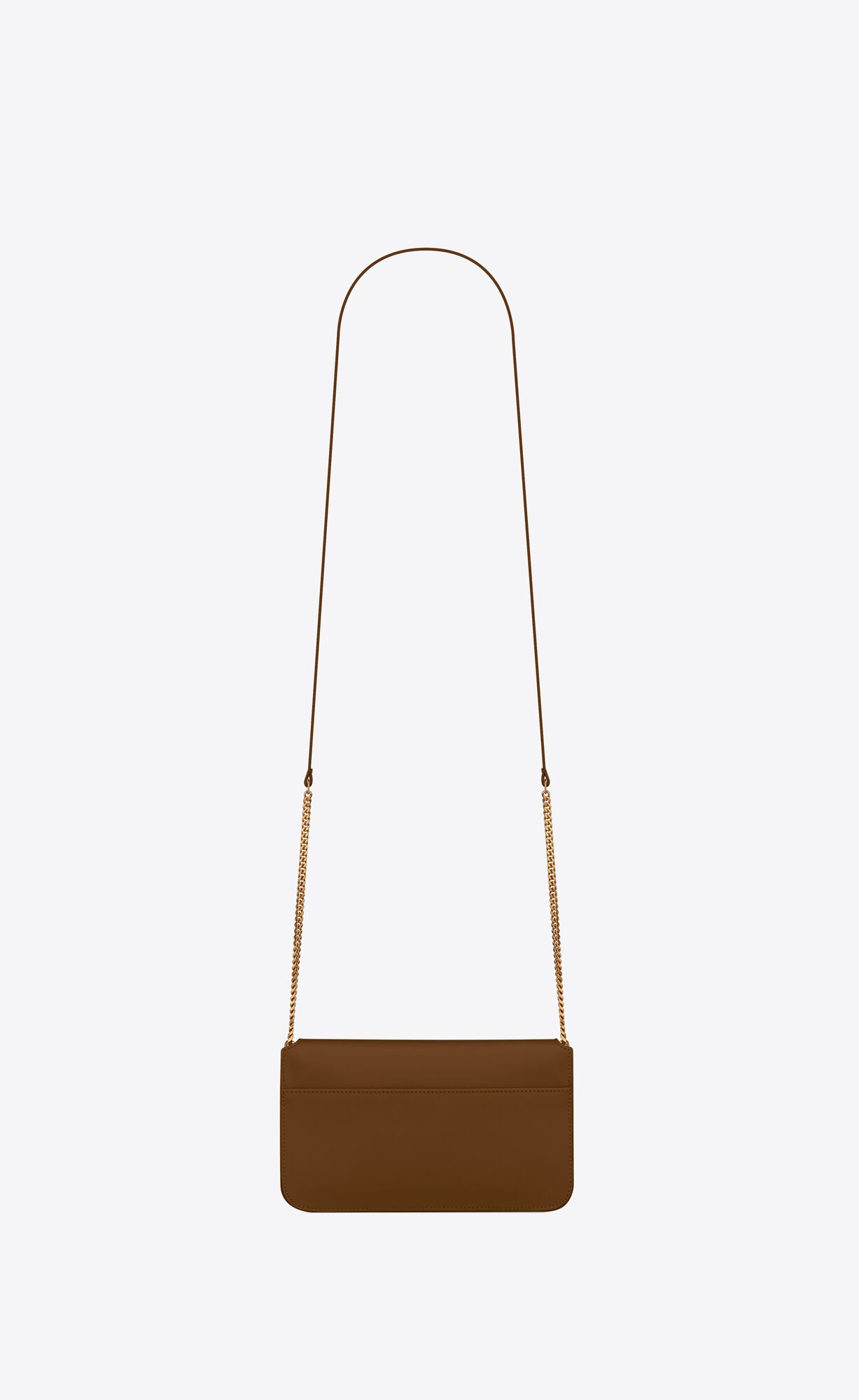 cassandre phone holder with strap in smooth leather marron glace cassandre phone holder with strap in smooth leather marron glace