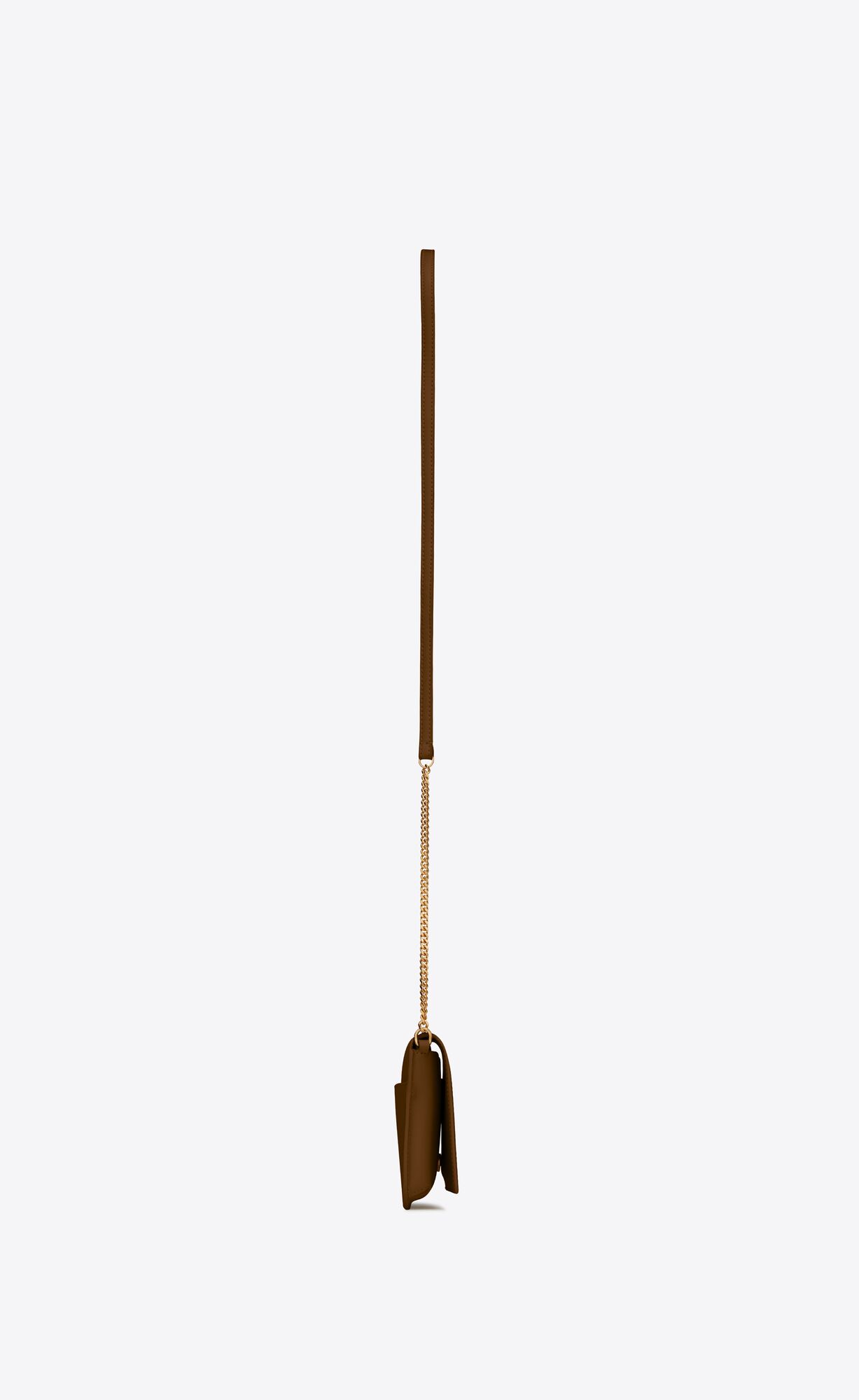 cassandre phone holder with strap in smooth leather marron glace cassandre phone holder with strap in smooth leather marron glace