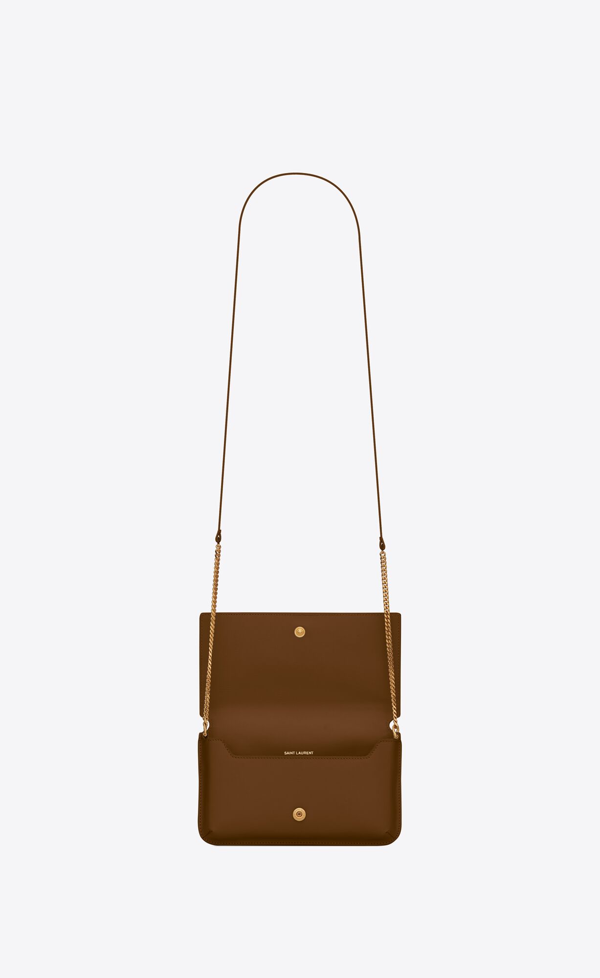 cassandre phone holder with strap in smooth leather marron glace cassandre phone holder with strap in smooth leather marron glace