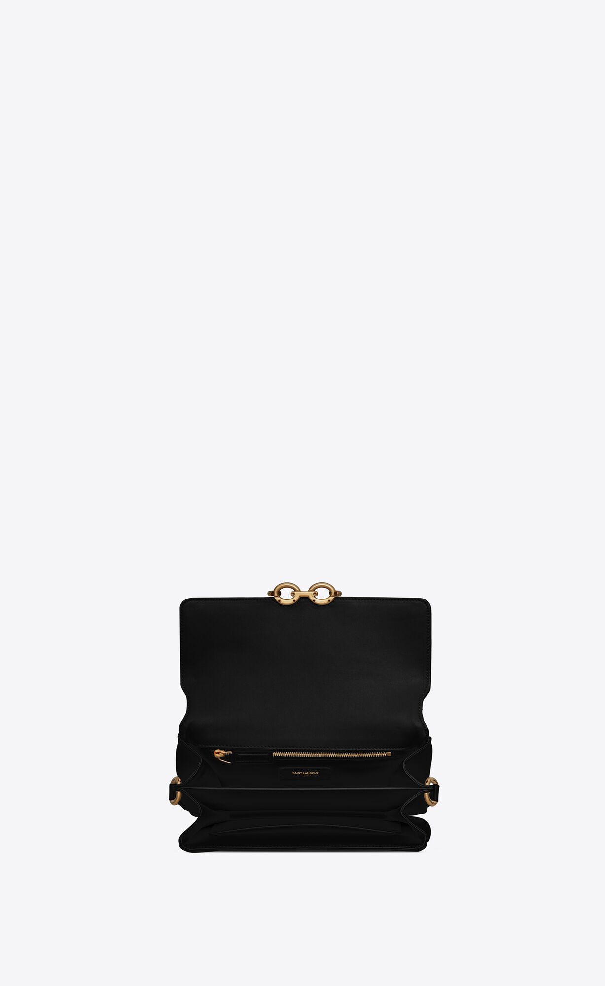 le maillon satchel in smooth leather black le maillon satchel in smooth leather black