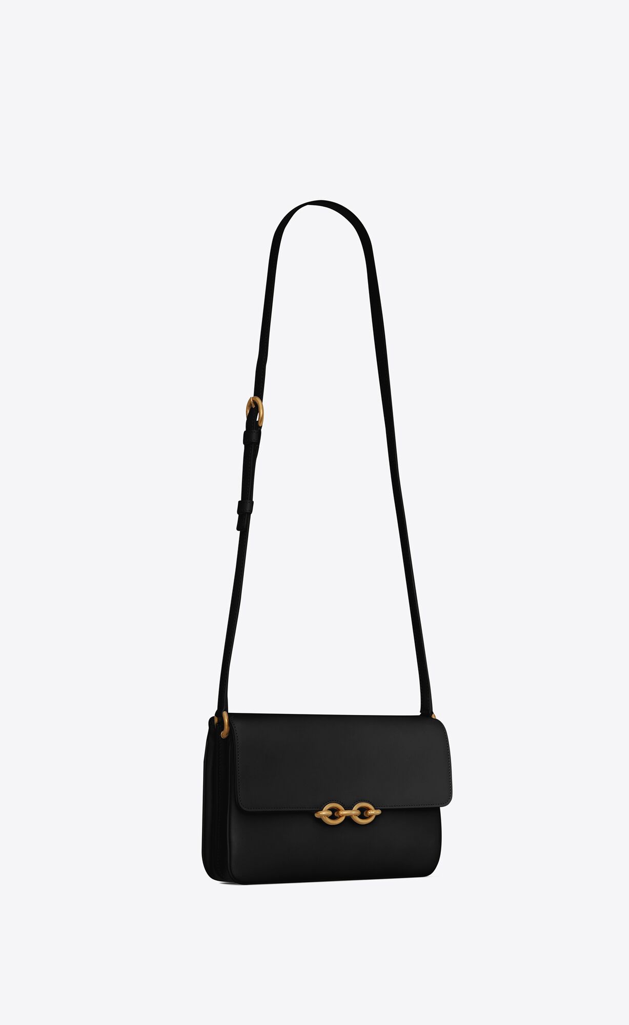 le maillon satchel in smooth leather black le maillon satchel in smooth leather black