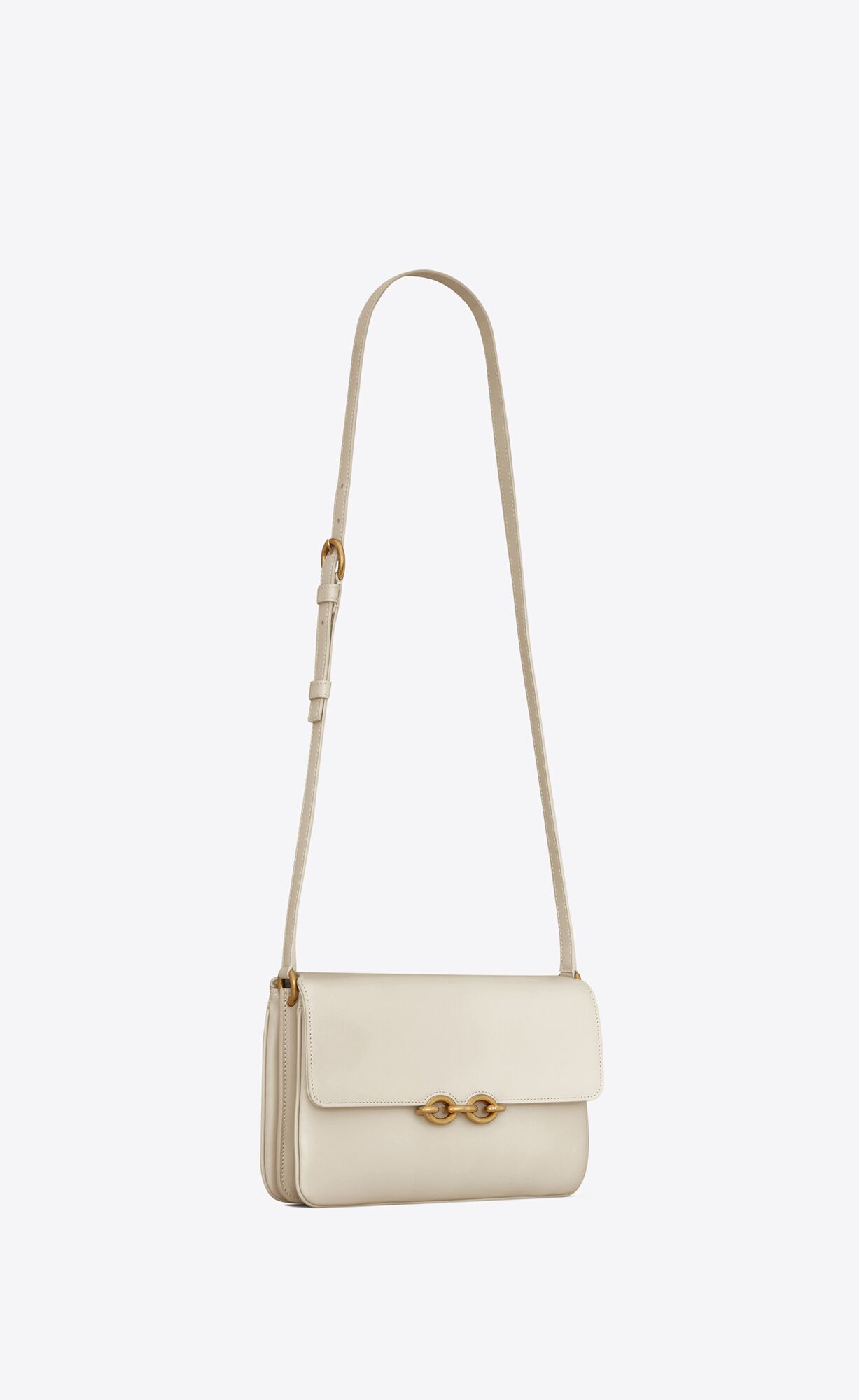 le maillon satchel in smooth leather blanc vintage le maillon satchel in smooth leather blanc vintage