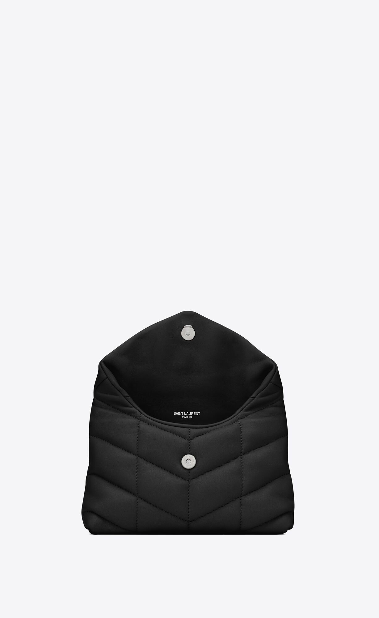 puffer small pouch in quilted lambskin black puffer small pouch in quilted lambskin black