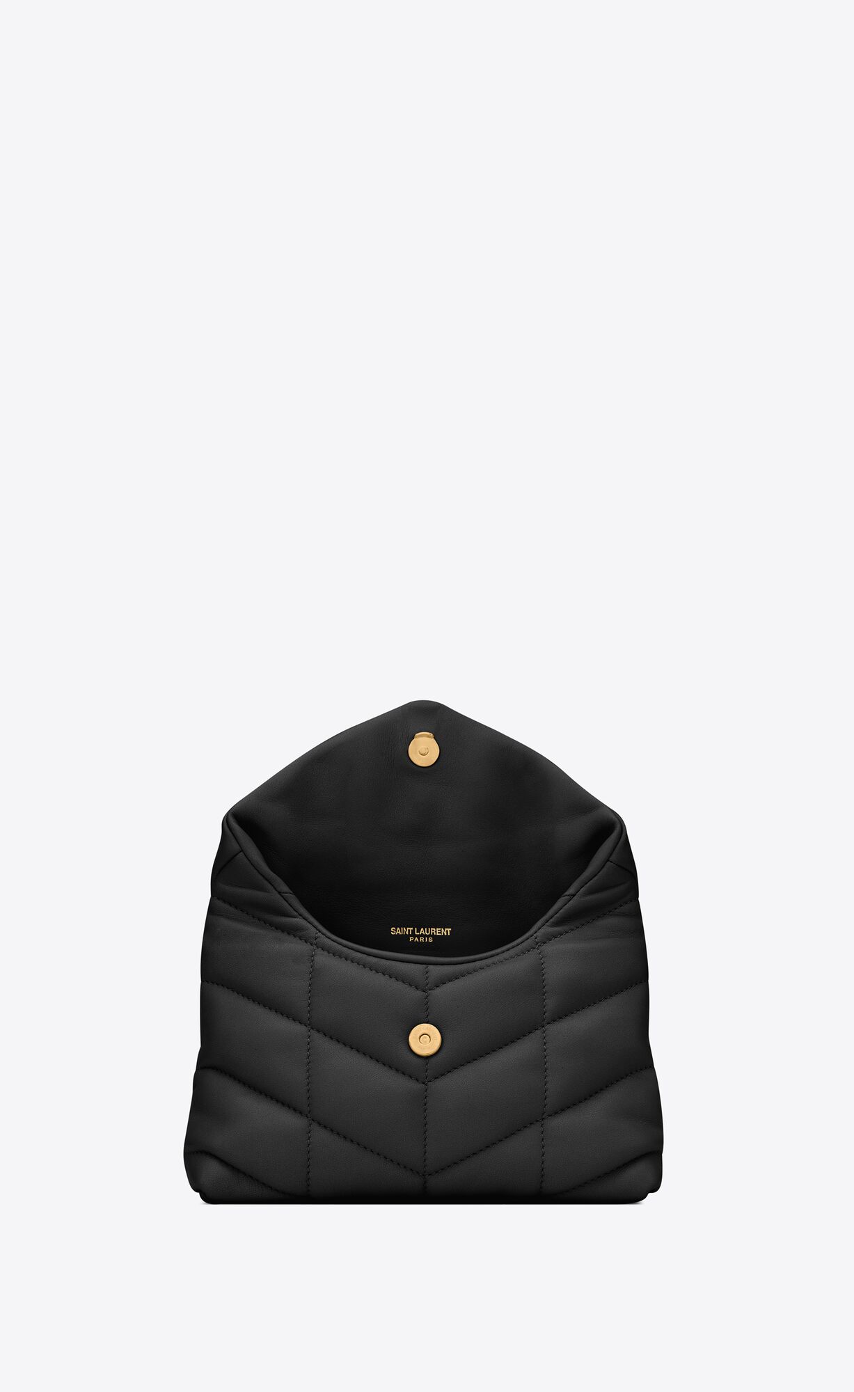 puffer small pouch in quilted lambskin black puffer small pouch in quilted lambskin black