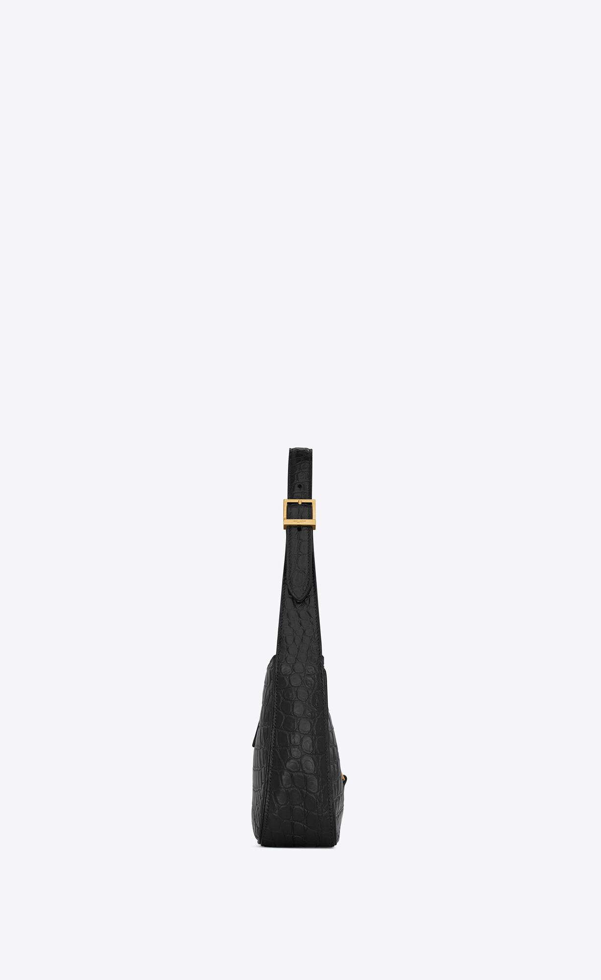 le 5 à 7 in crocodile embossed shiny leather noir le 5 à 7 in crocodile embossed shiny leather noir