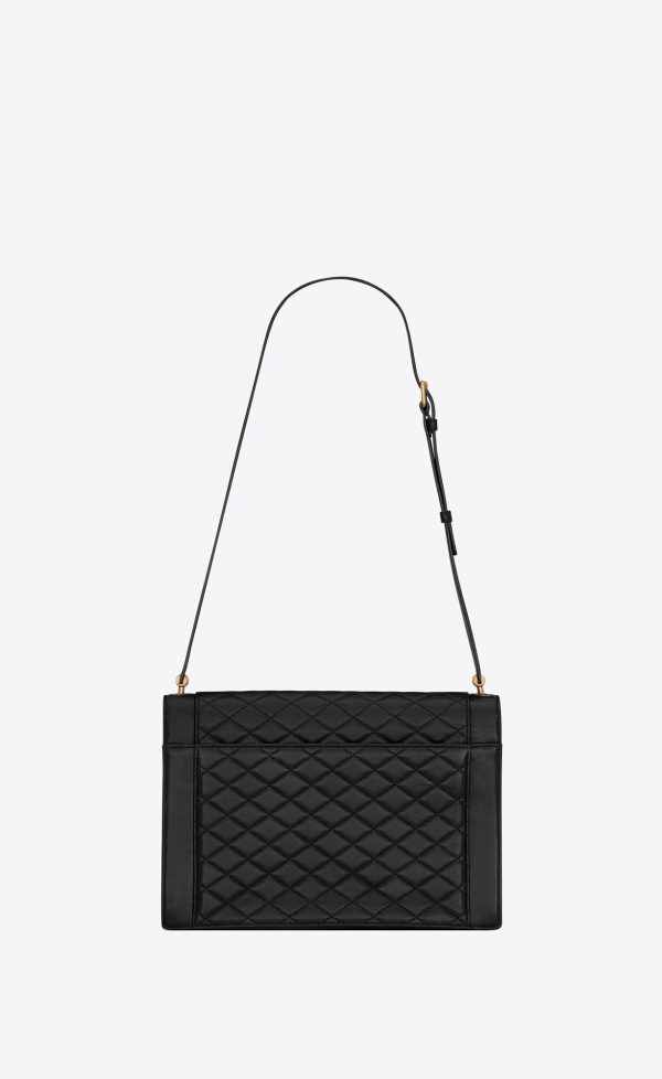 gaby satchel in quilted lambskin black