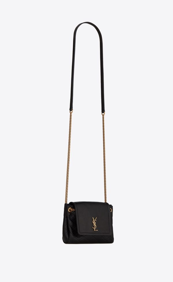 mini nolita in lambskin black