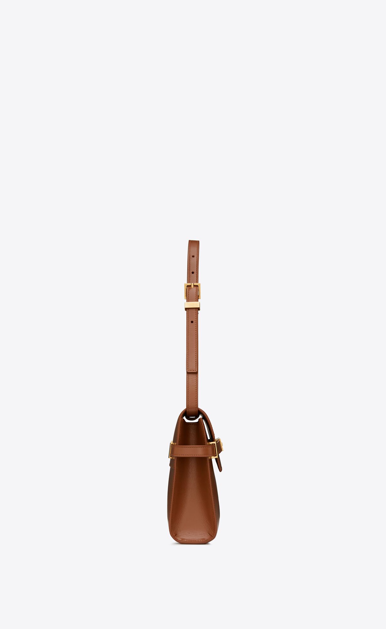 manhattan small shoulder bag in box saint laurent leather brick, dark ebene manhattan small shoulder bag in box saint laurent leather brick, dark ebene