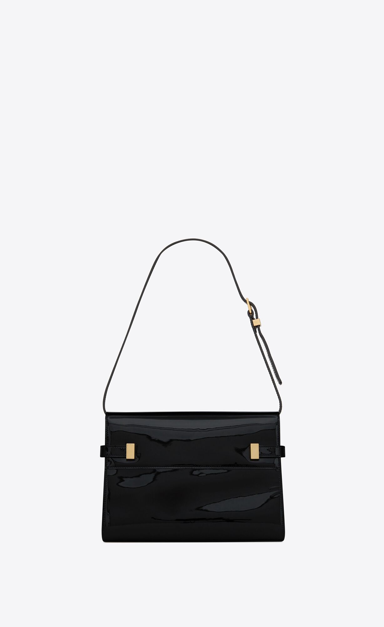 manhattan small shoulder bag in patent leather black manhattan small shoulder bag in patent leather black