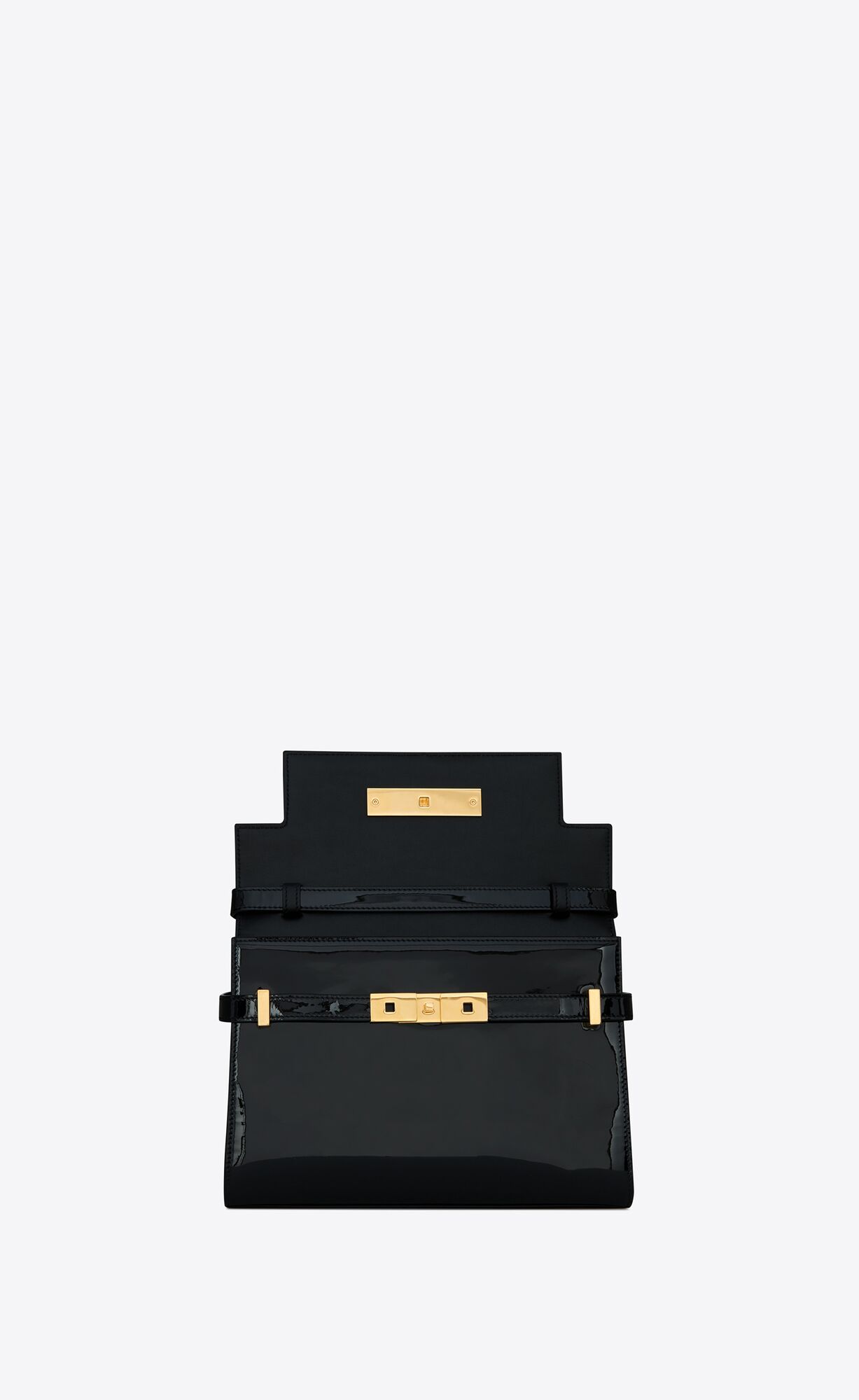 manhattan small shoulder bag in patent leather black manhattan small shoulder bag in patent leather black