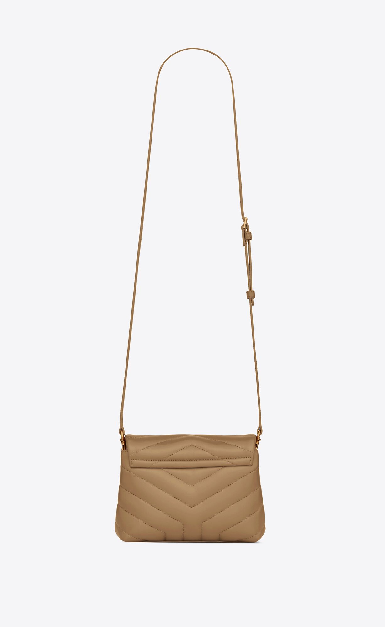 loulou toy strap bag in matelassé "y" leather natural tan loulou toy strap bag in matelassé "y" leather natural tan