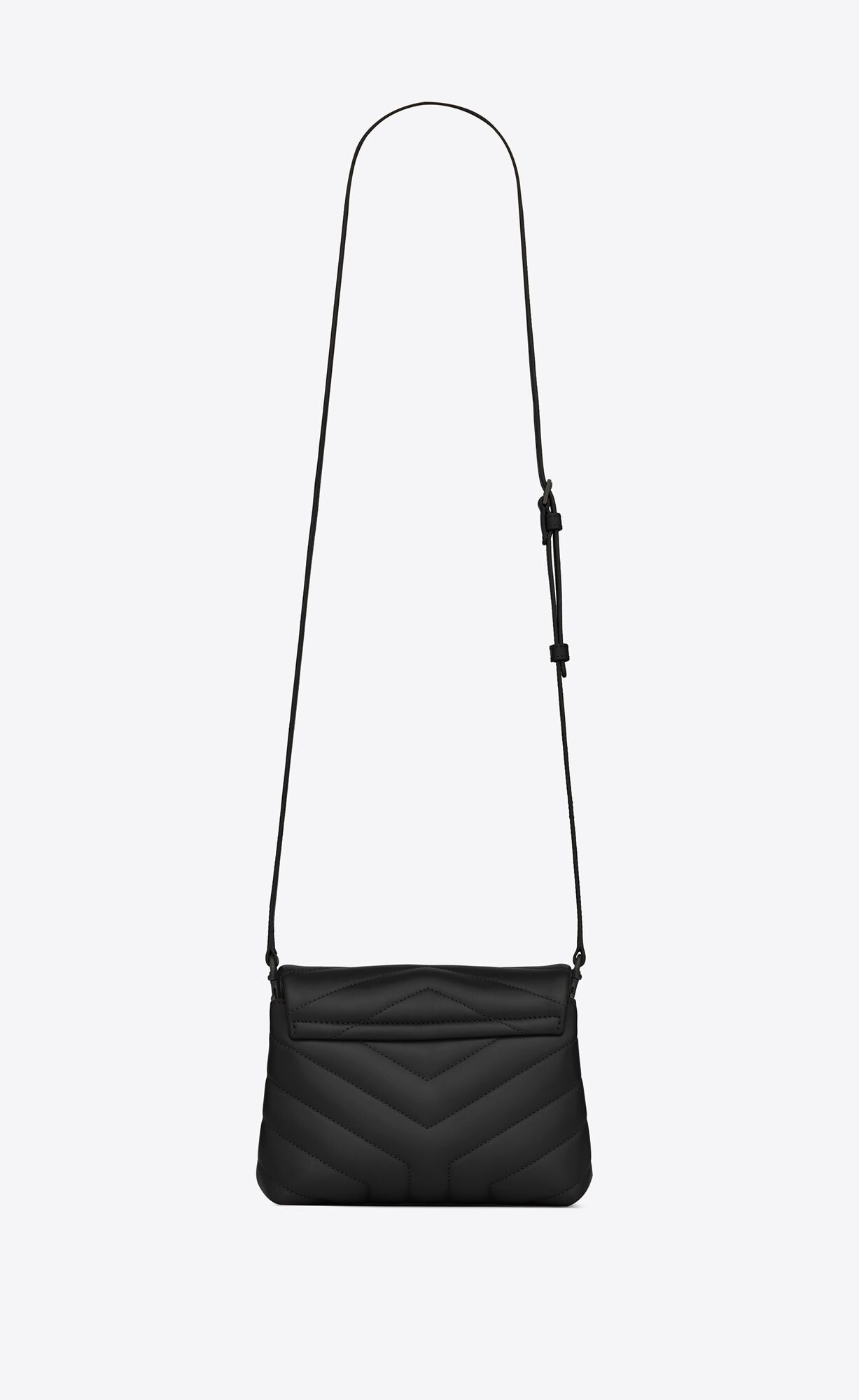 loulou toy strap bag in quilted "y" leather black loulou toy strap bag in quilted "y" leather black
