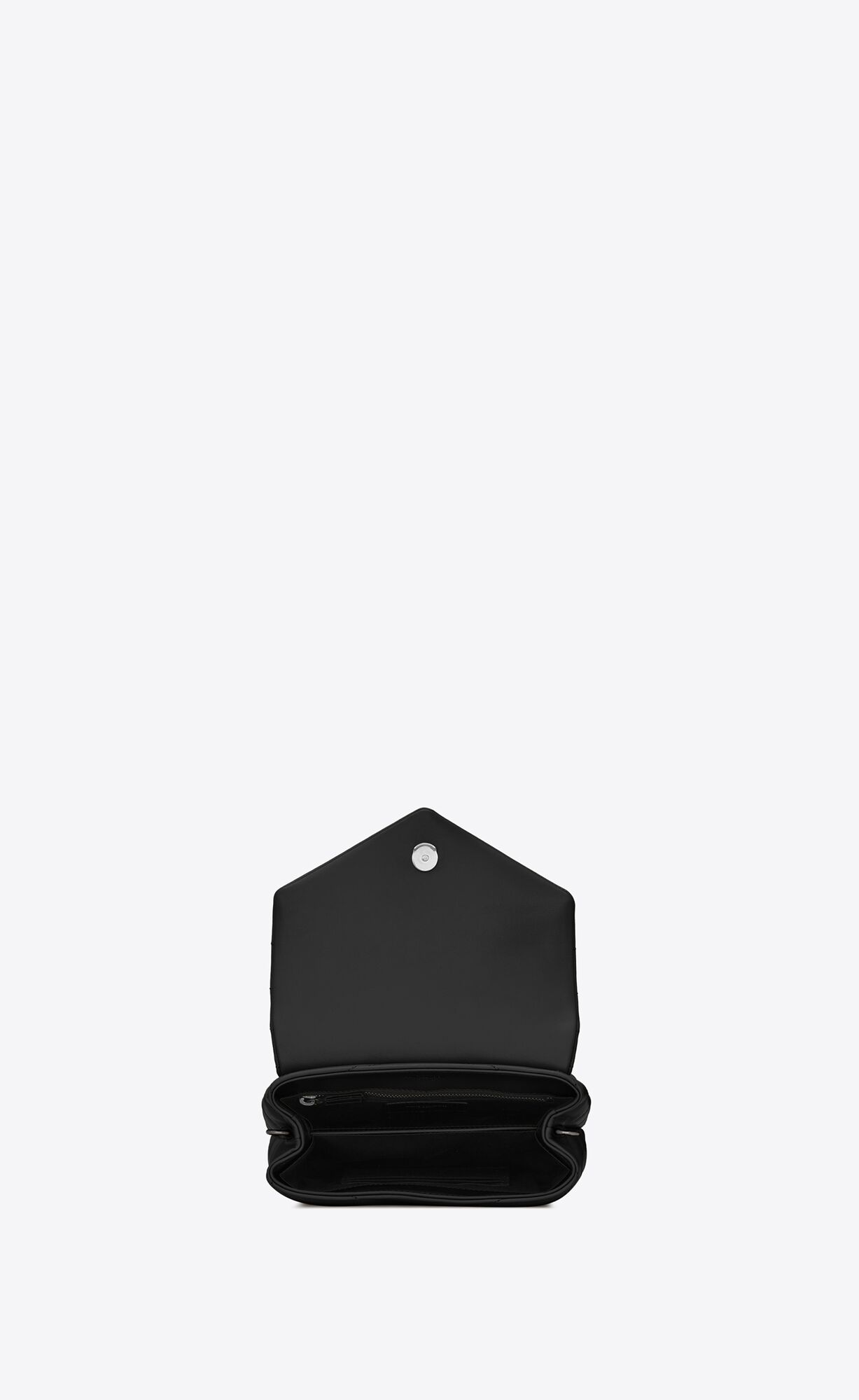 loulou toy strap bag in quilted "y" leather black loulou toy strap bag in quilted "y" leather black