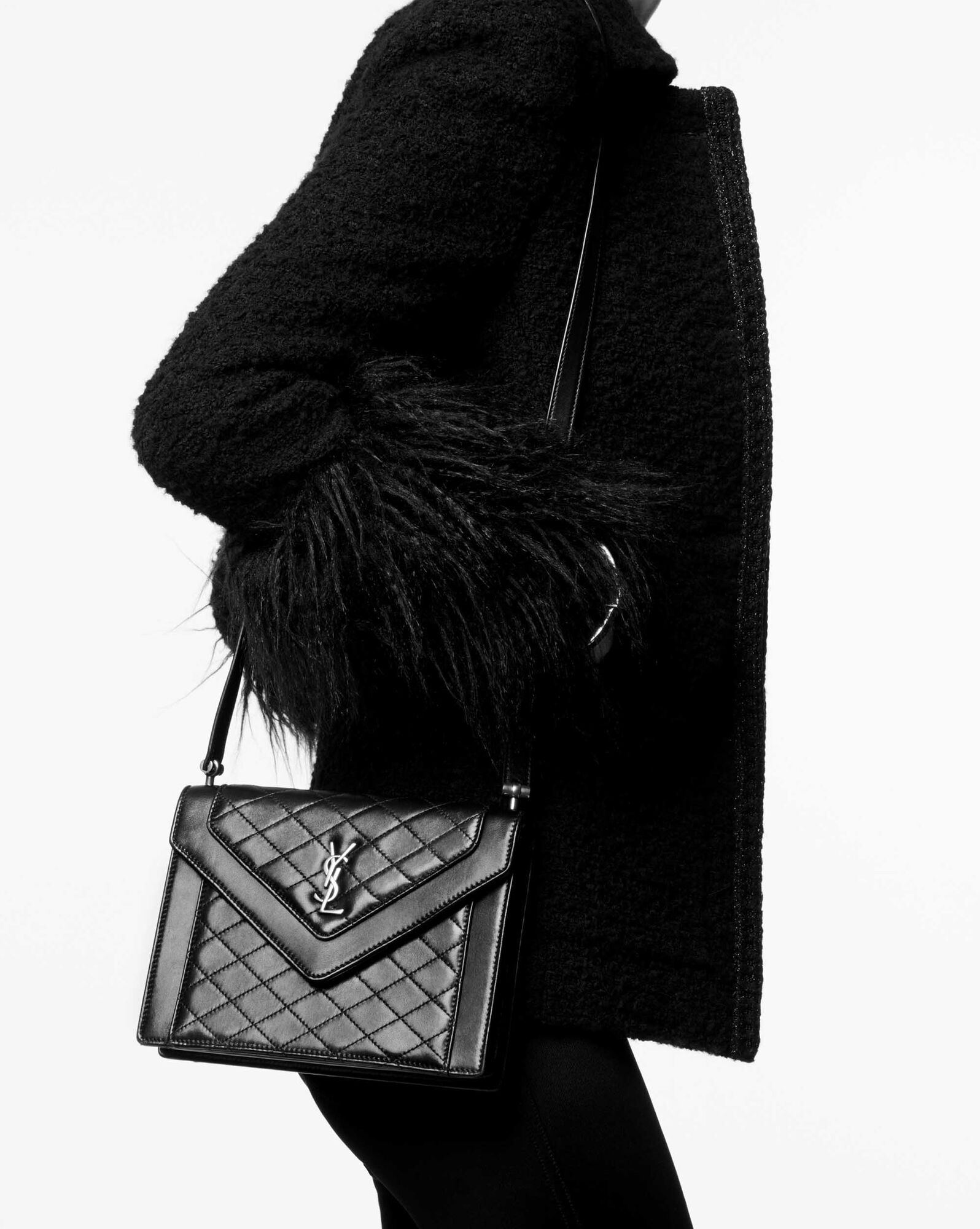 gaby mini satchel in quilted lambskin noir gaby mini satchel in quilted lambskin noir