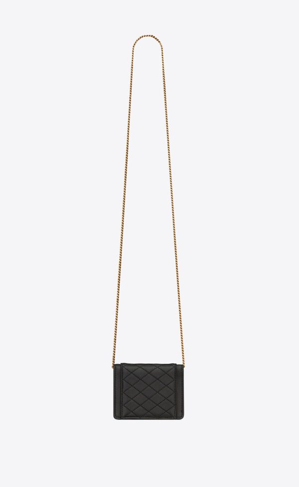 gaby micro bag in quilted lambskin noir