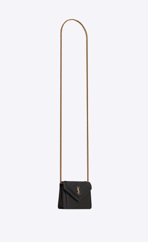 gaby micro bag in quilted lambskin noir
