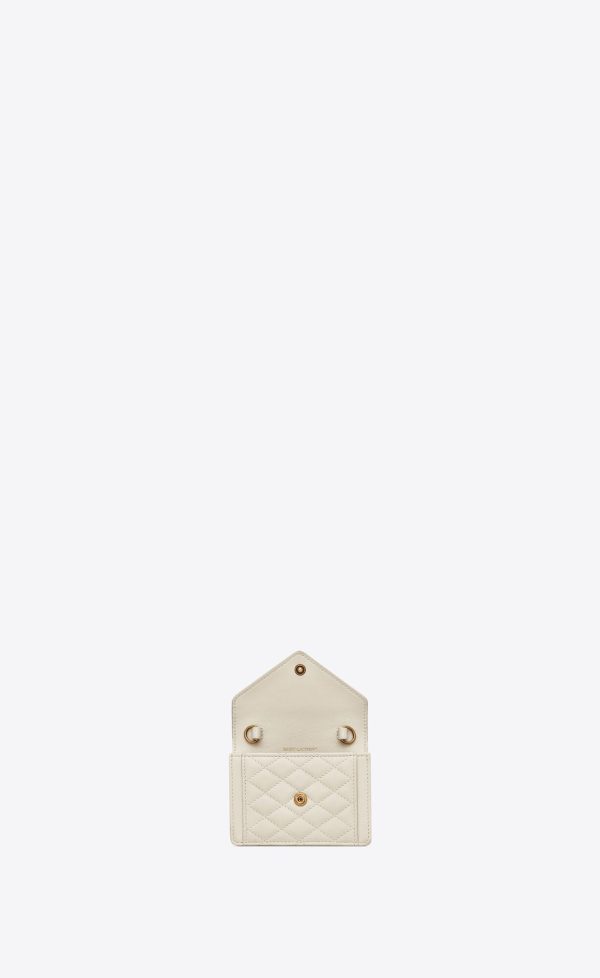 gaby micro bag in quilted lambskin blanc vintage