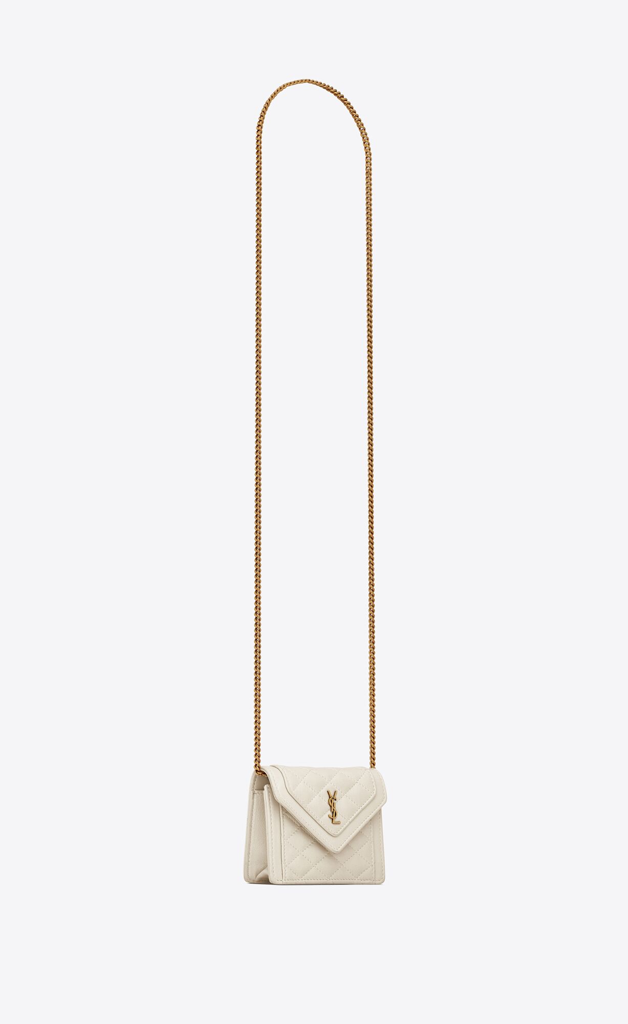 gaby micro bag in quilted lambskin blanc vintage gaby micro bag in quilted lambskin blanc vintage