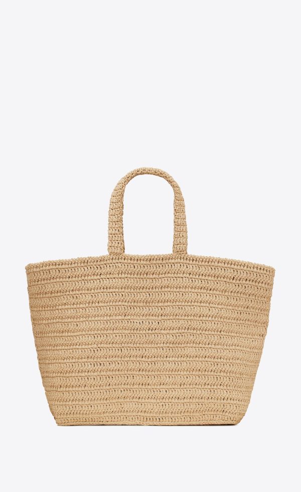 rive gauche tote in raffia naturel