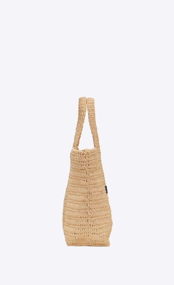 rive gauche tote in raffia naturel