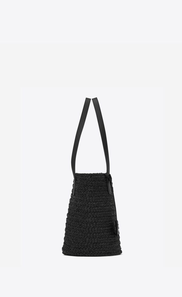 panier small bag in raffia black
