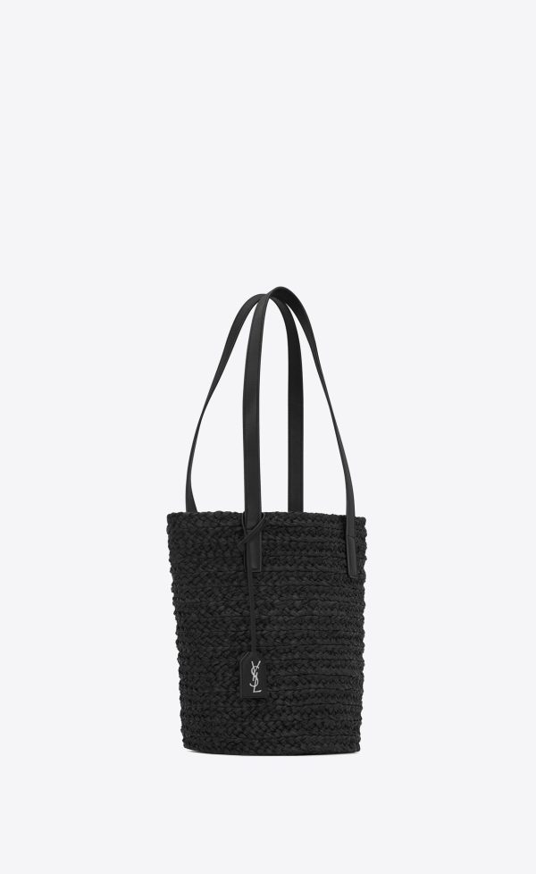 panier small bag in raffia black