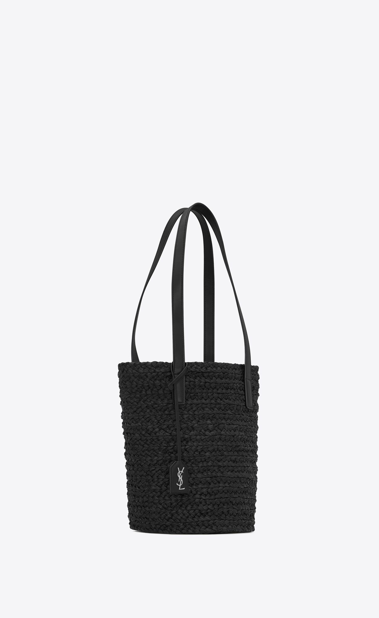 panier small bag in raffia black panier small bag in raffia black