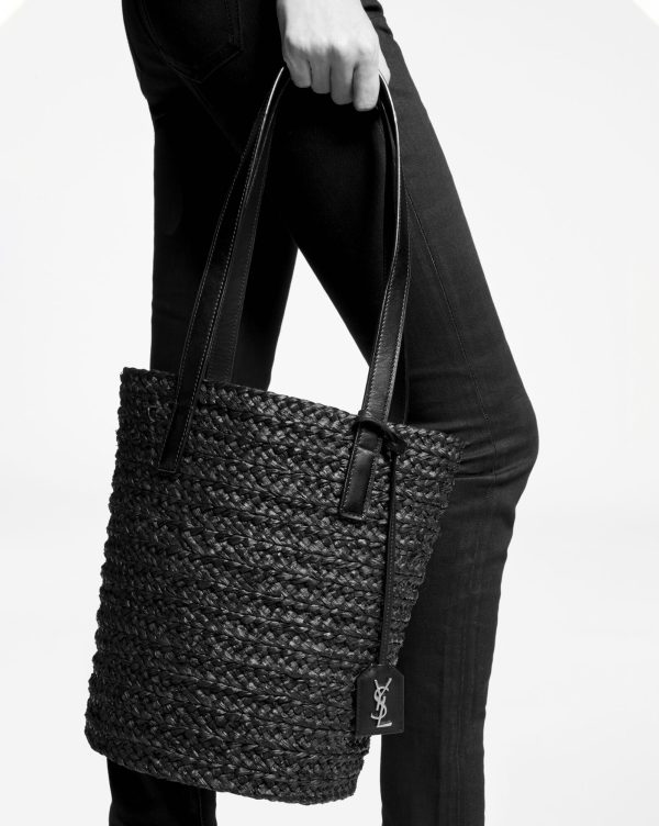 panier small bag in raffia black