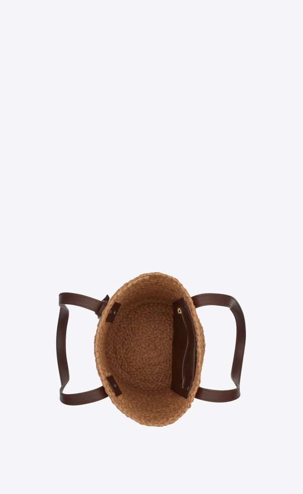 panier small bag in raffia ivory