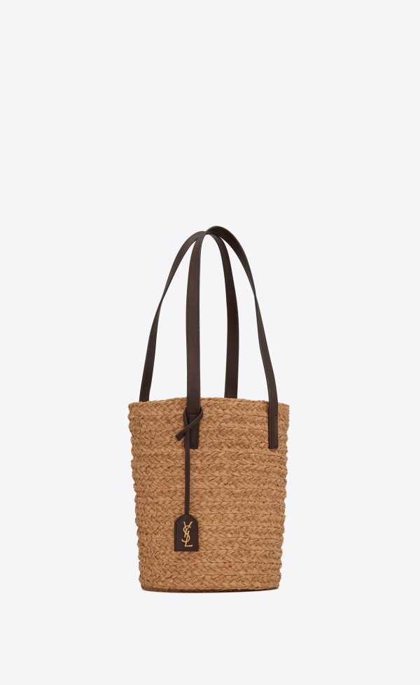 panier small bag in raffia ivory